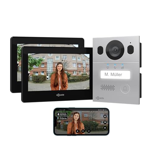 Goliath® Videoportero WiFi 2 Monitores [Monitor 7"] Portero Automatico con Camara