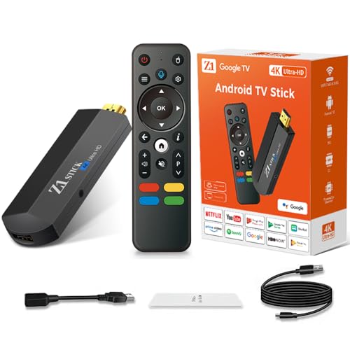 Android TV Stick 4K 16GB WiFi5 2.4G/5.8Ghz BT5.0 Control de Voz Smart TV Stick Home Player