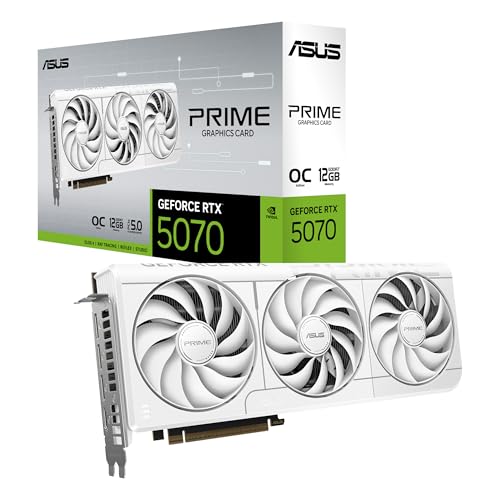 ASUS Prime GeForce RTX 5070 12 GB GDDR7 White OC Edition Tarjeta gráfica Compatible con SFF