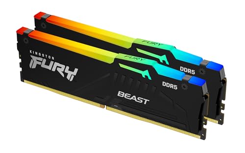 Kingston FURY Beast Negro RGB EXPO 32GB 6000MT/s DDR5 CL30 DIMM Memoria gamer para Ordenadores de sobremesa Kit de 2