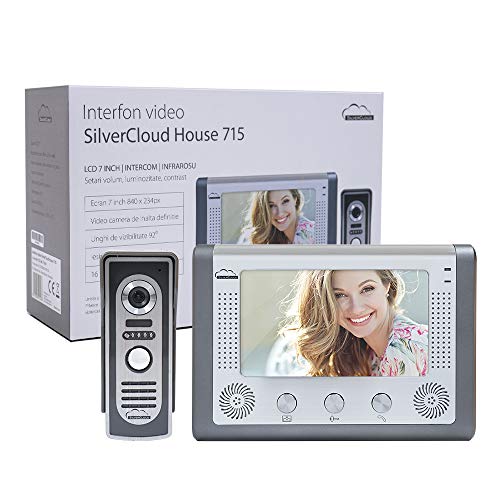 PNI Vídeo Puerta teléfono Timbre Silvercloud casa 715 7 "Pantalla LCD de comunicación de
