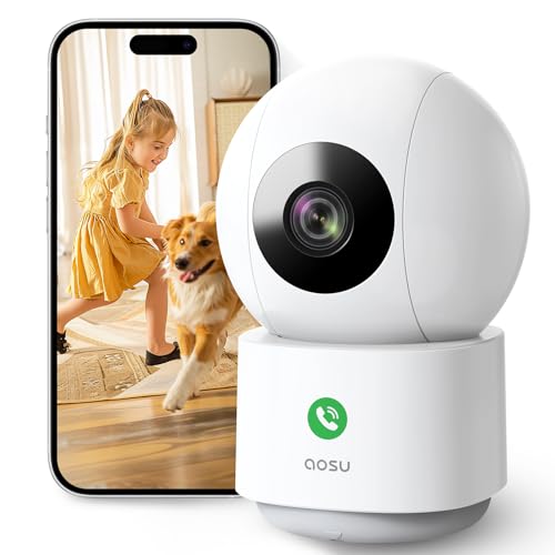 aosu 2K Camara Vigilancia WiFi Interior 360°
