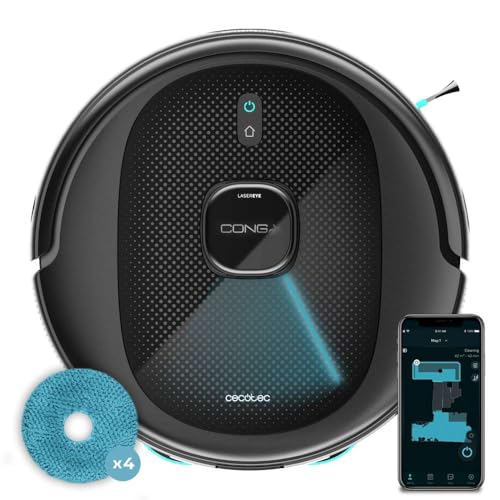 Cecotec Robot Aspirador Conga 9590 Spin Revolution Ultra Power Navegación Láser Inteligente