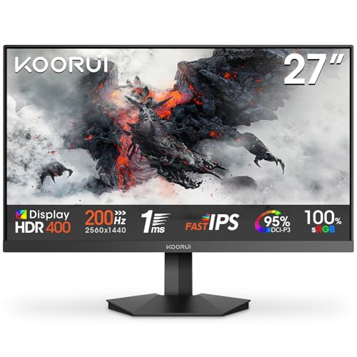 KOORUI G2721P 27 Pulgadas Monitor Gaming Quad HD Fast IPS