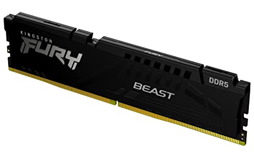Kingston Fury Beast Negro DDR5 32GB 5200MT/s CL40 DIMM Memoria Gamer para Ordenadores de sobremesa Módulo único AMD Expo e Intel XMP