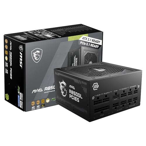 MSI mag 850W Fuente de alimentación 80 Plus Gold