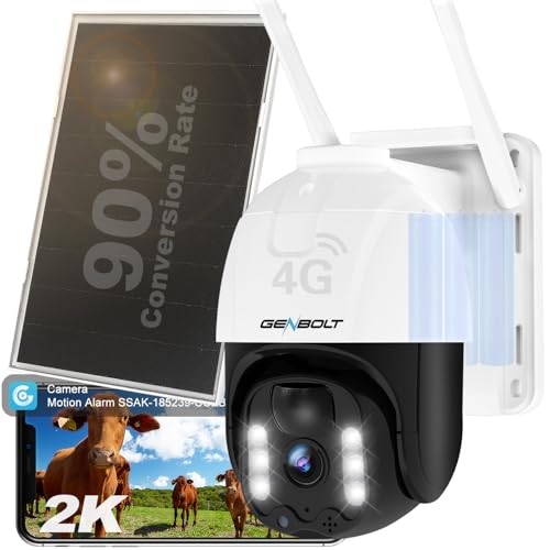 3G/4G LTE 2K Solar Cámara Vigilancia Exterior con Sim