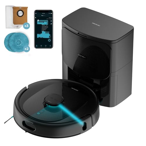 Cecotec Robot Aspirador y Friegasuelos con IA y Base de Autovaciado Conga 9990 AI Spin Revolution Ultra Power Home Essential