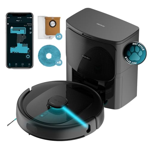 Cecotec Robot Aspirador y Friegasuelos con Base Autovaciado Conga 9590 Spin Revolution Ultra Power Home