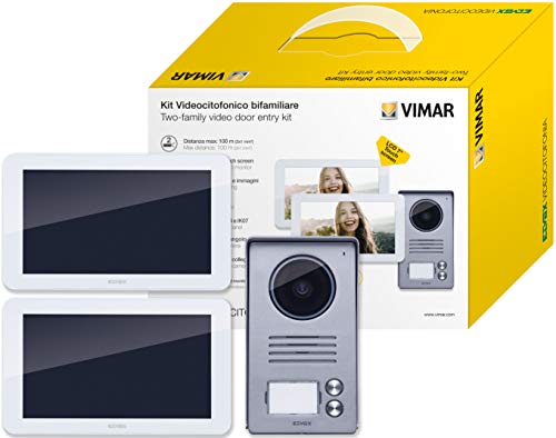 Vimar K40936 Kit videoportero para 2 famillas con: 2 videoporteros pantalla táctil