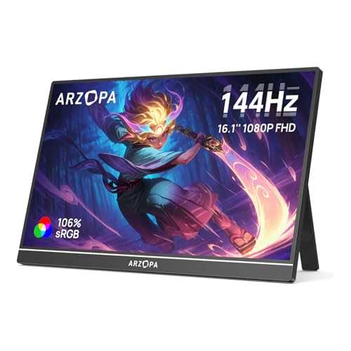 ARZOPA 16.1'' 144Hz Monitor Portátil con Kickstand