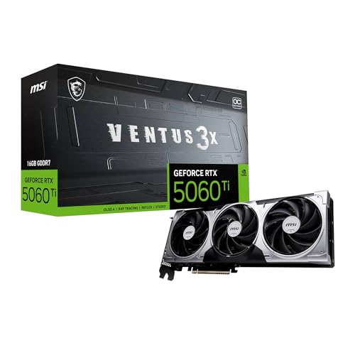 MSI GeForce RTX 5060 Ti 16G Ventus 3X OC Tarjeta gráfica