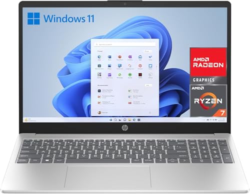 HP 15-fc0102ns- Ordenador portátil de 15.6" Full HD AMD Ryzen 7 7730U