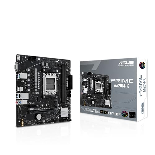 ASUS Prime A620M-K AMD A620 Emplacement AM5 Micro ATX