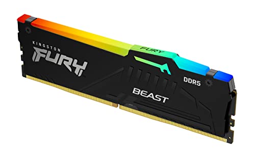 Kingston FURY Beast Negro RGB XMP 128GB 5600MT/s DDR5 CL40 DIMM Memoria gamer para Ordenadores de sobremesa Kit de 4