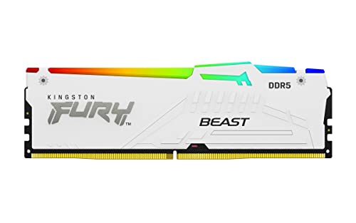 Kingston FURY Beast Blanco RGB EXPO 16GB 6000MT/s DDR5 CL30 DIMM Memoria gamer para Ordenadores de sobremesa Módulo único