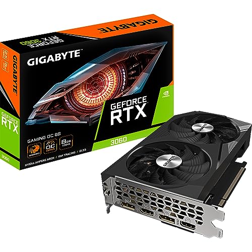 Gigabyte Tarjeta gráfica NVIDIA GeForce RTX 3060 Gaming OC V2-8 GB GDDR6