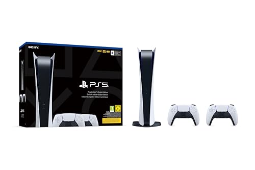 Playstation 5 Digital Consola + 2 Mandos Inalámbrico Dualsense blanco