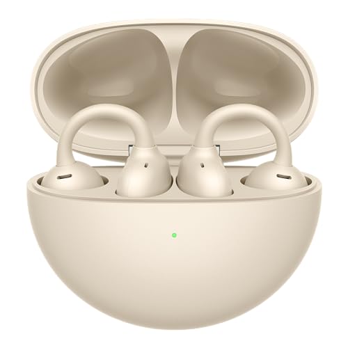 HUAWEI FreeClip,Auriculares Inalámbricos Bluetooth,Clip Innovador,Open-Ear,Gran Duración de Batería,Cancelación de Ruido en Llamadas por IA,Resistencia IP54 al Polvo y a Salpicaduras de Agua,Beige