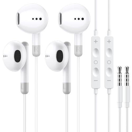 2 Pack in Ear Auriculares con Cable