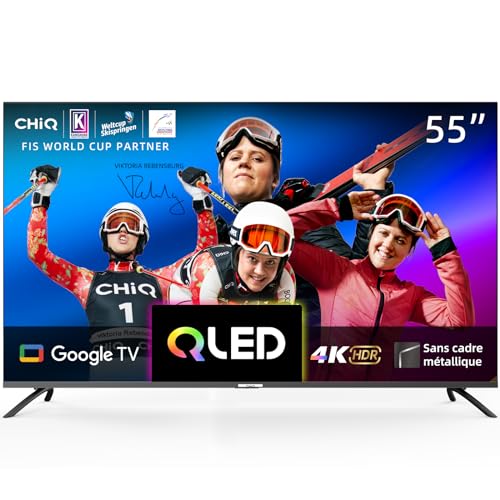 CHiQ Smart Google TV 4K QLED de 55 Pulgadas