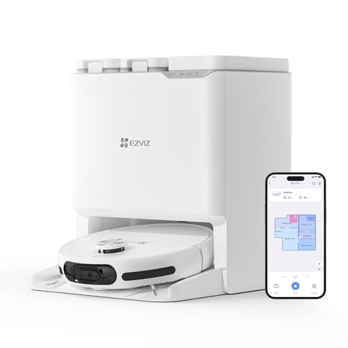 EZVIZ Robot Aspirador y Friegasuelos con Funciones Automáticas de Lavado