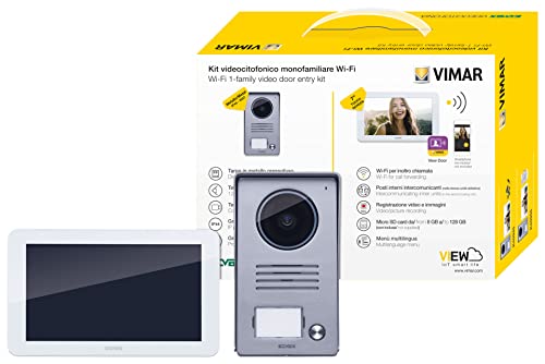 Vimar K40945 Kit videoportero contenido: videoportero Wi-Fi LCD 7in pantalla táctil