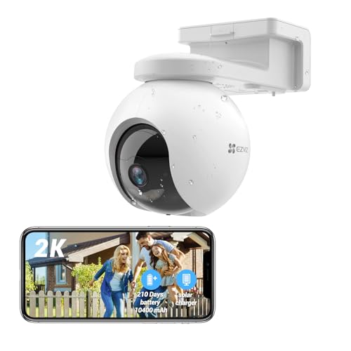 EZVIZ 2K Cámara de Vigilancia Exterior WiFi Inalámbrica 3MP Cámara de Batería Duración de 210 Días de 10400mAh