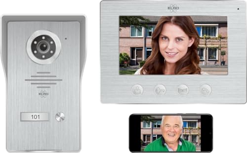 ELRO DV4000IP Kit de Videoportero WiFi IP │ Cámara 1080P Full HD con visión Nocturna │ Cable de 4 Hilos │ 16 Tonos de Llamada