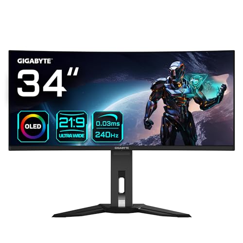 Gigabyte Monitor de Juegos Curvo OLED WQHD MO34WQC2 de 34"