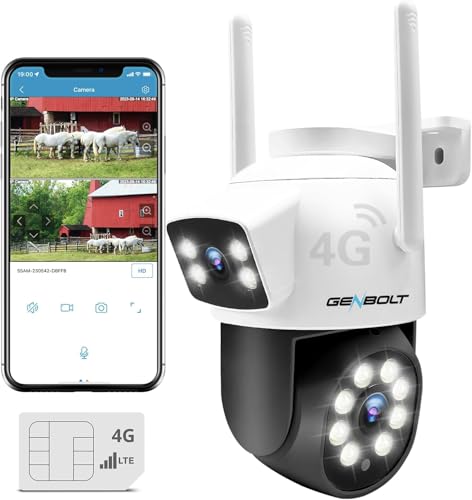 GENBOLT 3G/4G LTE Camara de Seguridad al Aire Libre sin WiFi