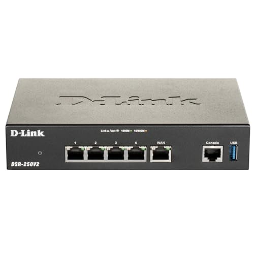 D-Link DSR-250V2 Router Profesional Firewall VPN