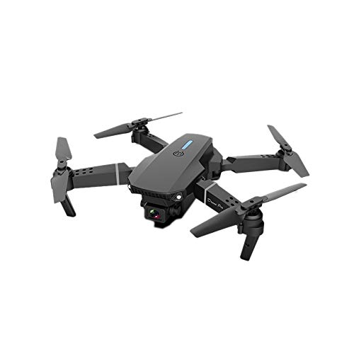 TagIo E88 WiFi FPV Drone con Gran Angular 4K HD CáMara Dual Plegable RetencióN de Altitud RC Quadcopter Negro Intermedio