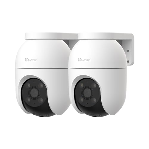 EZVIZ 2PCS Cámara Vigilancia WiFi Exterior 360°
