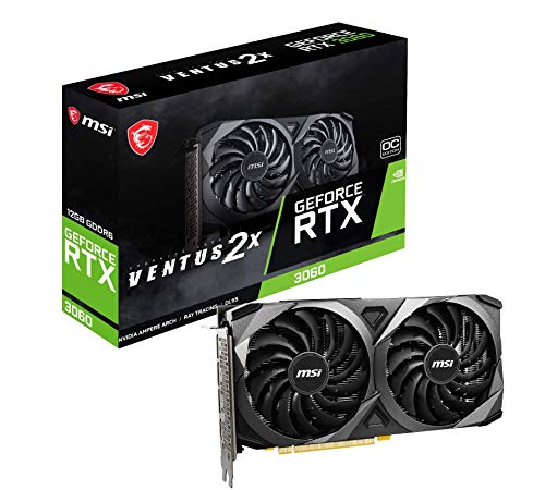 MSI Gaming GeForce RTX 3060 12GB 15 Gbps GDRR6 192-Bit HDMI/DP PCIe 4 Torx Twin Fan Ampere OC Tarjeta gráfica