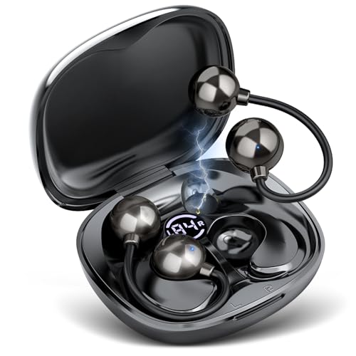 ATFKZADV Auriculares Oreja Abierta Bluetooth 5.4 con Bajo Profundo Y Llamada Clara