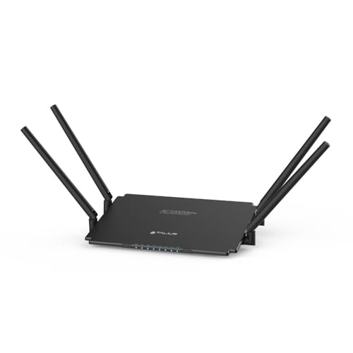 Talius RT-1200 Router WiFi sobremesa Doble Band 4 Puertos LAN 4 Antenas Orientables.