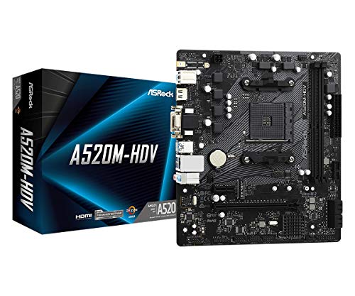 Placa Asrock A520M-HDV AMD AM4 2DDR4 HDMI PCIE3.0 SATA3 USB3.2 MATX