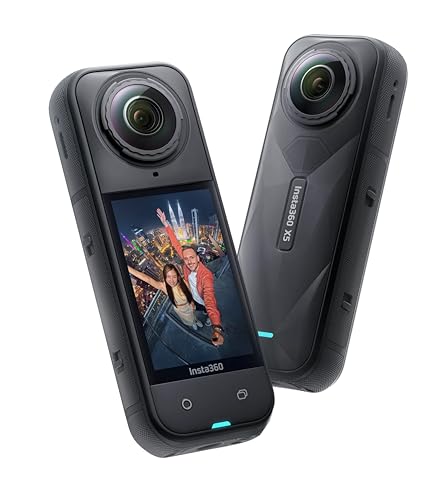Insta360 Paquete estándar X5: cámara de acción de 360 Grados 8K con Triple Potencia AI y Lentes reemplazables con Funda de Transporte