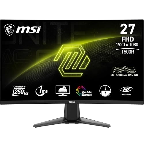 MSI mag 27C6X Monitor Curvo Gaming 27 Pulgadas FHD