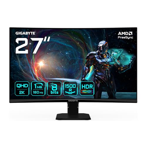 Gigabyte GS27QCA 27" Monitor Curvo para Gaming QHD