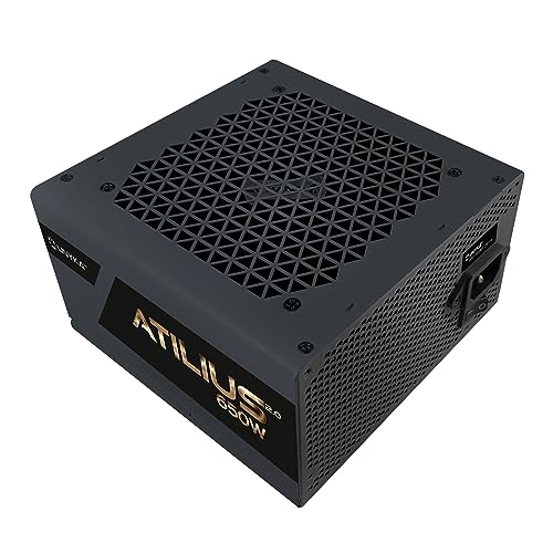 UNYKAch Fuente de Alimentación ATX ATILIUS 2.0 650W Black 80 Plus Bronze y Ventilador de 120 mm Ultra Silencioso