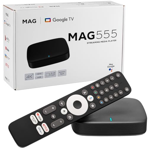 mag 555 Original Infomir & hb-digital Reproductor Multimedia 4K HDR Receptor HDR con Google Assistant