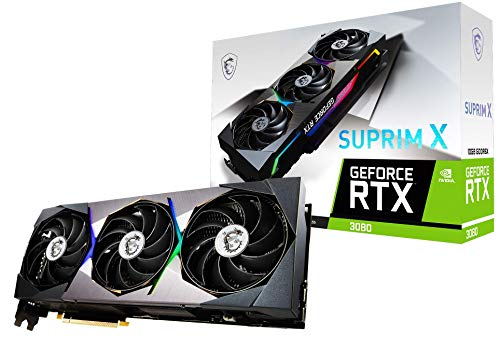 MSI RTX 3080 SUPRIM X 10G LHR Tarjeta gráfica NVIDIA GeForce RTX 3080 10 GB GDDR6X