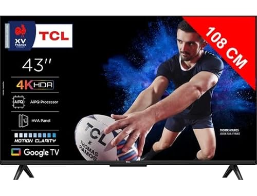 TCL LED P6K 43? 4K UHD Google TV Dolby Atmos AiPQ Bluetooth Wi-Fi 5