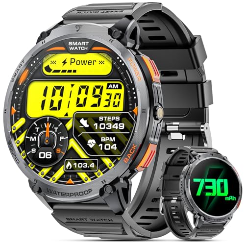 Haulvean Smartwatch Militar para Hombres con Llamadas Bluetooth