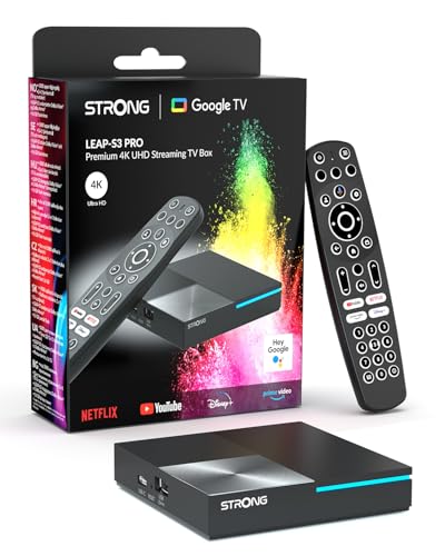 STRONG Leap-S3 Pro TV Streaming Box 4K UHD Google TV con Puerto Ethernet