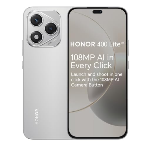 Honor 400 Lite 5G 8GB/256GB 6.7" AMOLED 108MP IA 35W WiFi AC Android 15 Gris