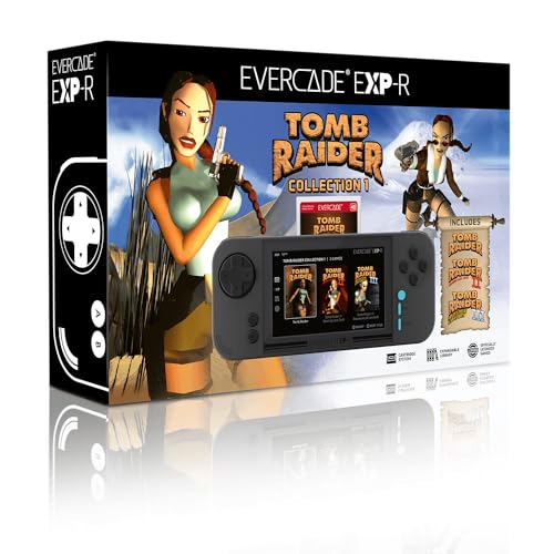 Evercade EXP-R Handheld with Tomb Raider 1